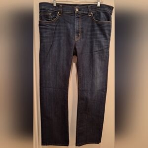 Fidelity Selvedge Slim Straight Jeans Men's 38X30 Dark Wash Denim Luxury Premium